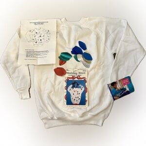 Ugly Holiday Sweatshirt - Make Your Own - Vintage but New - Iron-on Appliqué Kit